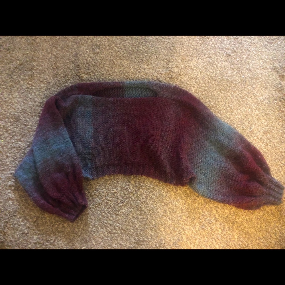 Hand knitted crop yoga top